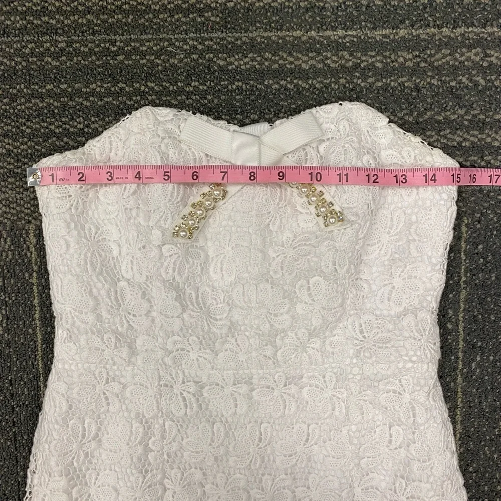 Lilly Pulitzer White Bumblebee Lace Larter Strapless Dress - Picture 6 of 12